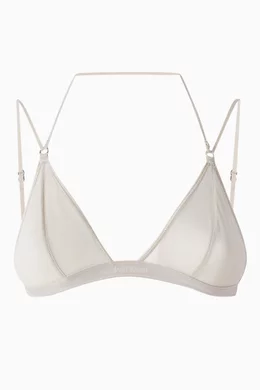 Buy Calvin Klein Grey x Nensi Dojaka Unlined Triangle Bra in Silk For Women Online Ounass Saudi