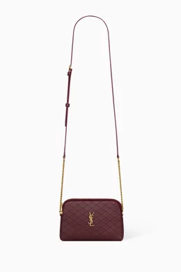 【Saint Laurent】 Gaby leather-trimmed canvas camera bag Gaby leather-trimmed canvas camera bag in white - Saint