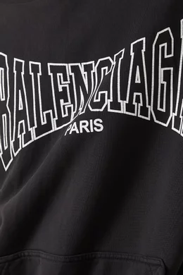 BALENCIAGA●Boxing Hoodie ユニセックス ラージ ロゴ パーカー Buy Balenciaga Black Boxing Large-fit Hoodie in Archetype