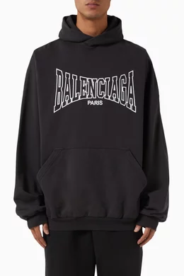 Buy Balenciaga Black Boxing Large fit Hoodie in Archetype fleece For Men Online Ounass Saudi