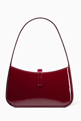 Buy SAINT LAURENT Red Mini Le 5 A 7 Hobo Bag in Patent