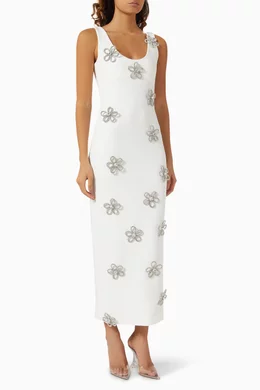 Buy Elliatt White Delia Diamant Midi Dress For Women Online | Ounass Saudi