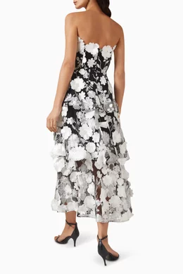 Buy Elliatt Black Selene 3D Embellished Midi Dress For Women Online |  Ounass Saudi