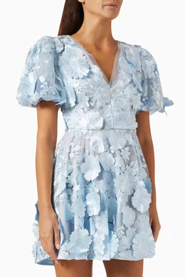 knee length dresses for ladies MEROKEETY Short Sleeve V Neck Floral Lace Mini Dress – Merokeety