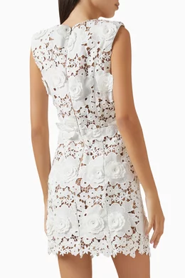 Buy Elliatt White Daffodil Mini Dress in Lace For Women Online | Ounass  Saudi