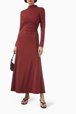 nemy knit dress reformation Buy Burgundy Maxi in Knit-jersey For Women Online 24.01NRD