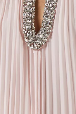 Buy Self-Portrait Pink Feather Midi Dress in Chiffon For Women Online |  Ounass Saudi