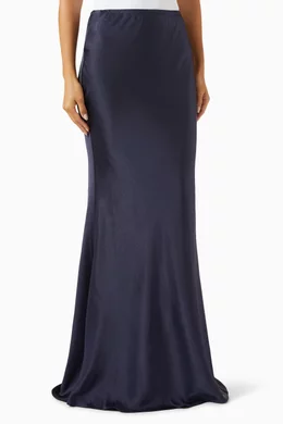 knee length dresses for ladies Maxi Dress Navy Long Dress Elai Open Back Maxi Dress Size 0 main image 0