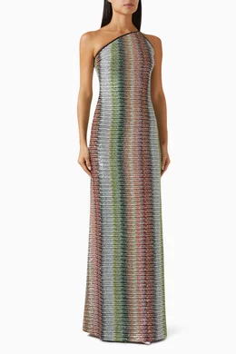 Buy Missoni Multicolour One-shoulder Knit Maxi Dress For Women Online |  Ounass Saudi