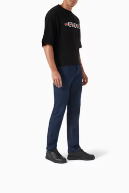 Buy Gucci Black Re-Web Sneakers in Leather For Men Online Ounass