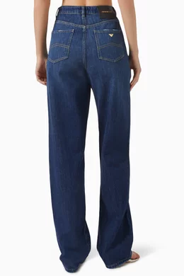 Buy Emporio Armani Blue Straight-leg Jeans in Denim For Women 