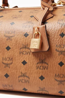 Buy MCM Brown Medium Ella Boston Bag in Coated-canvas For Women