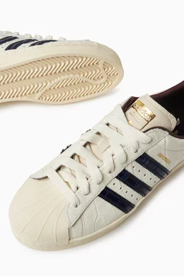 adidas gazelle silver green womens adidas Originals Wales Bonner Superstar Sneakers in Wonder White /  Collegiate Navy / Night Red for Unisex main image 1