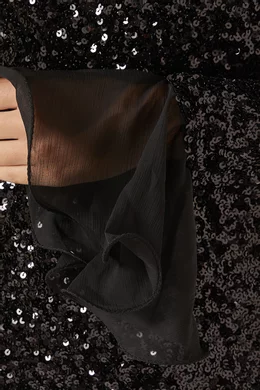 Buy Rotate Birger Christensen Black Sequin-embellished Mini