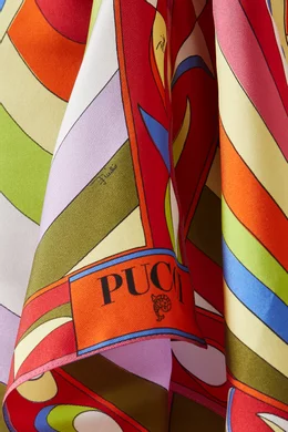 Buy Pucci Multicolour Iride Pesci-print Scarf Top in Silk-twill
