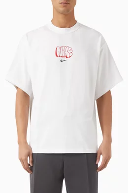 Buy Nike White Solo Swoosh T-shirt in Cotton For Men Online
