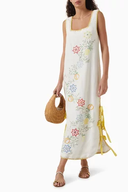 green emerald velvet dress PLAY EMBROIDERED SHIRTDRESS