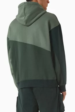 Buy Kith Green Colour-blocked Madison Hoodie in Cotton