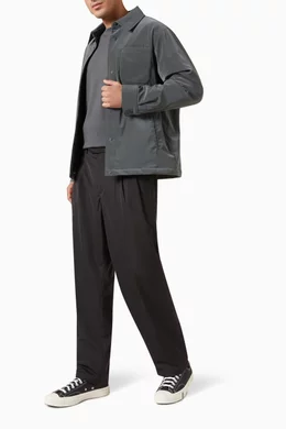Buy Kith Grey Brixton Puffed Shirt Jacket in Suede Tech For
