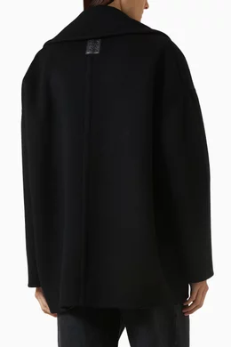 Buy LOEWE Black Short Coat in Wool For Women Online | Ounass Saudi 