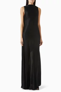 Buy LOEWE Black Pebble Open-back Maxi Dress For Women Online | Ounass Saudi