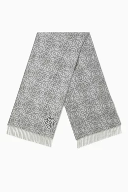 【国内発送】Anagram scarf in wool and cashmereセール Loewe Anagram Wool-Blend Scarf | Liberty