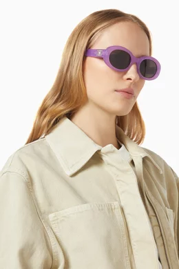 Celine purple  Triomphe 01 Sunglasses in Acetate Celine Triomphe 01 Sunglasses In Acetate Aubergine main image 4