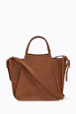 Buy Longchamp Brown Small Le Foulonne Tote Bag in Leather For Women Online Ounass Saudi