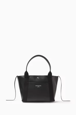 Buy Balenciaga Black Medium Biarritz Tote Bag in Calfskin