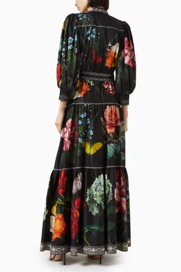cora maxi shirt dress Alice + Olivia Cora Maxi Shirt Dress in White
