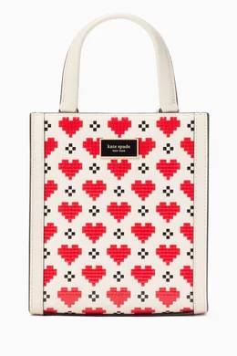 kate spade ★マンハッタン アイレット ミニトート★Mini Tote Buy Kate Spade New York Neutral Manhattan Pixel Hearts Mini