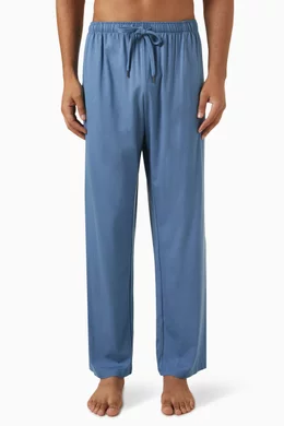 Buy Derek Rose Blue Basel Lounge Pants in Micro Modal Stretch For Men Online Ounass Saudi