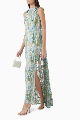 chinese dress ladies Charlene Evergreen Maxi Evening Gown