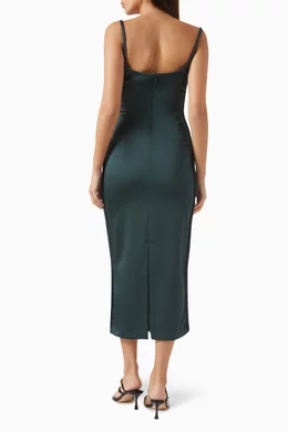 Buy Paris Georgia Green Heart Dress in Acetate-blend For Women Online |  Ounass Saudi