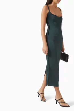 Buy Paris Georgia Green Heart Dress in Acetate-blend For Women Online |  Ounass Saudi