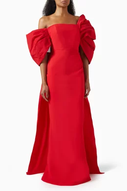 strapless open back dress Vintage Floral Red Silk Qipao Cheongsam main image 1