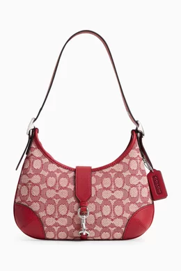 Buy Coach Red Hamptons Hobo Shoulder Bag in Signature