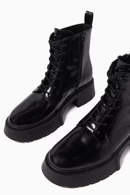Buy Coach Black Avery Platform Boots in Leather For Women Online Ounass Saudi