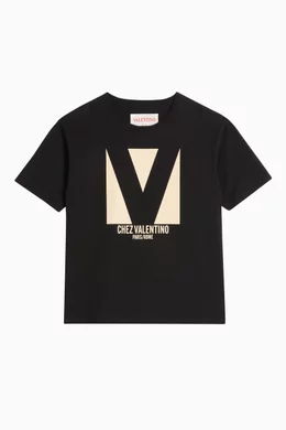 25SS Valentino Garavani CHEZ PRINTED ロゴ コットン Ｔシャツ 25SS Valentino Garavani CHEZ PRINTED ロゴ コットン Tシャツ