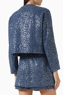 Buy Maje Multicolour Sequin embellished Jacket in Tweed For Women Online Ounass Saudi