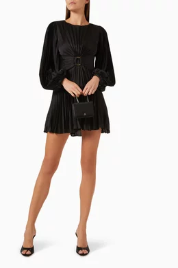 green emerald velvet dress MORNINGTON MINI DRESS main image 0