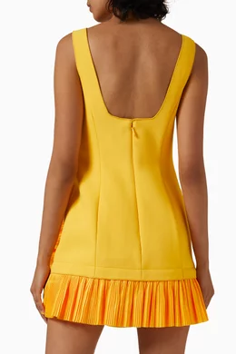 Buy Acler Gold Etherley Structural-ruffle Mini Dress For Women Online |  Ounass Saudi