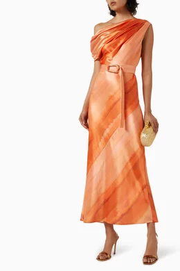 acler boise midi dress Buy Acler Multicolour Boise Midi Dress in Satin For Women Online