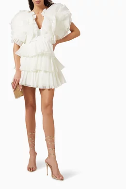 Buy Acler White Spenmoss Pleated Mini Dress For Women Online | Ounass Saudi
