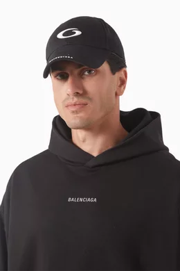 Buy Balenciaga Black Loop Sports Icon Embossed Cap in Cotton