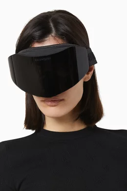 Buy Balenciaga Black Ski Mask Goggles in Injected Nylon For UNISEX