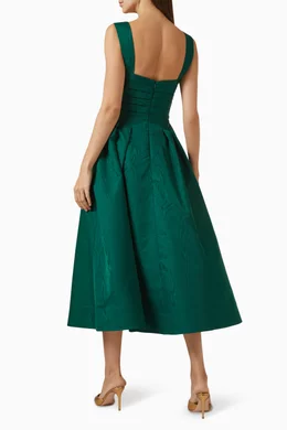 Buy Rebecca Vallance Green Luiza Midi Dress in Taffeta For Women Online |  Ounass Saudi