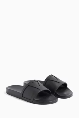 Buy Valentino Garavani Black Coolside Slide Sandals in