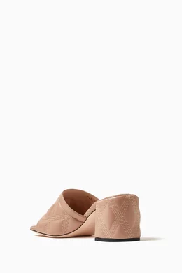 サンダル・ミュール VALENTINO GARAVANI QUILTIE 67 LEATHER SANDALS Valentino Garavani Quiltie 67 Quilted Nappa Leather 20MM