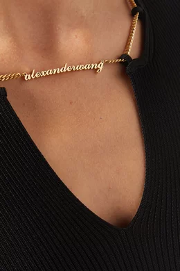 【関税&送料込】Alexander Wang Name Necklace Long Dress Alexander Wang Name Necklace Long Dress Dresses in Black | Lyst